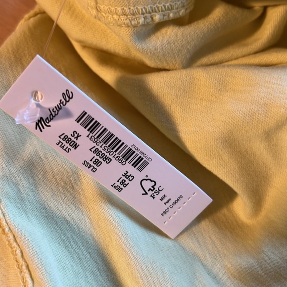 EUC Madewell size XS yellow tee - Picture 5 of 6